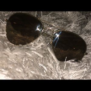 Gold aviator glasses